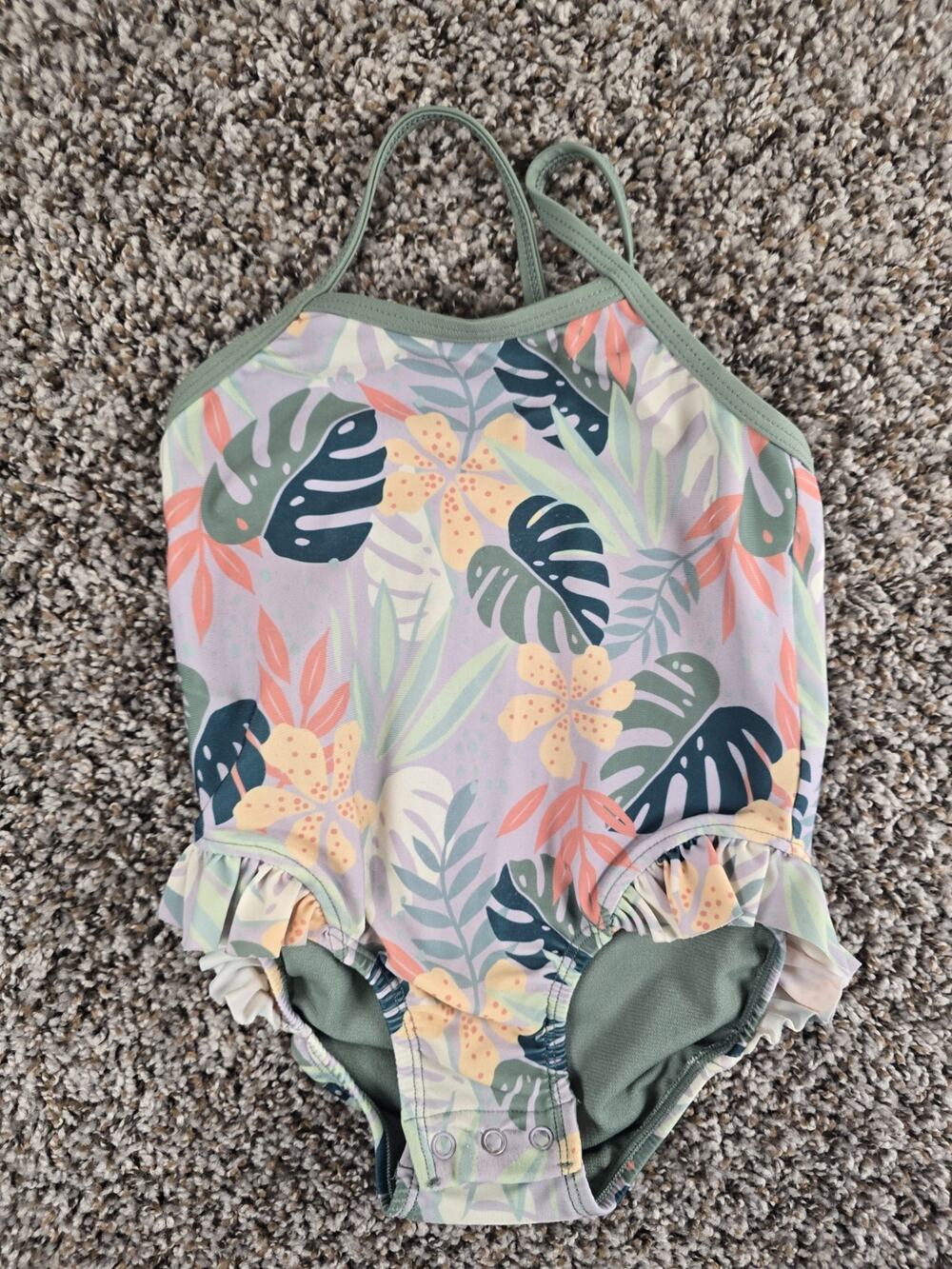Little Co Lauren Conrad Baby Girls Sz 18M One Piece Swimsuit Tropical Print